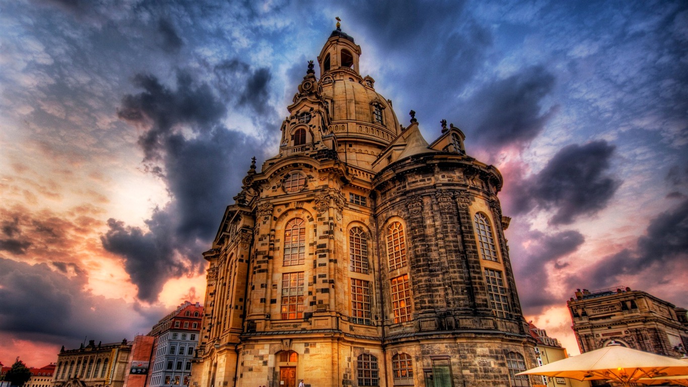 Alemania Dresden fondos de pantalla HD paisaje de la ciudad #2 - 1366x768
