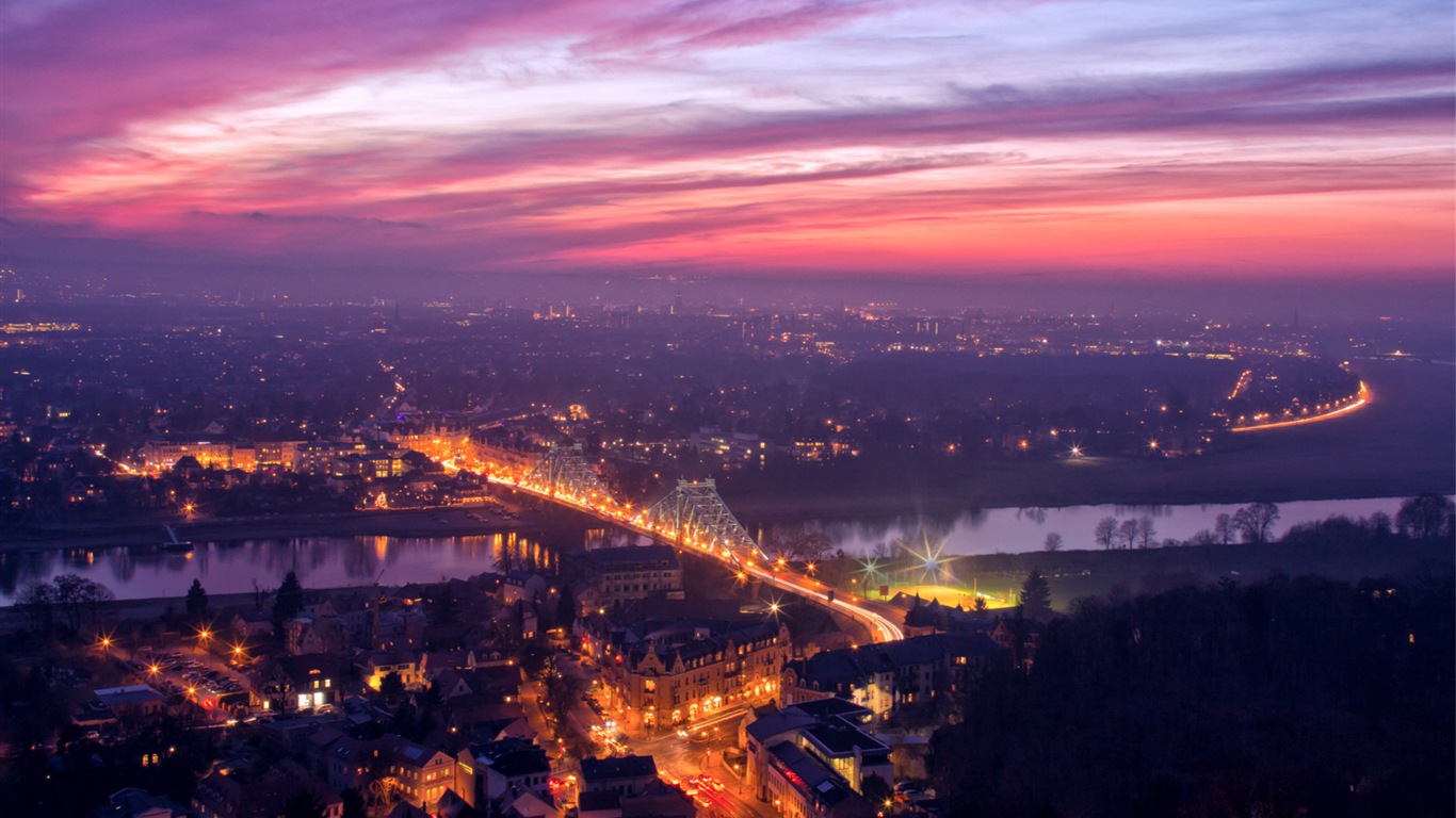 독일 드레스덴 도시 풍경의 HD 배경 화면 #9 - 1366x768