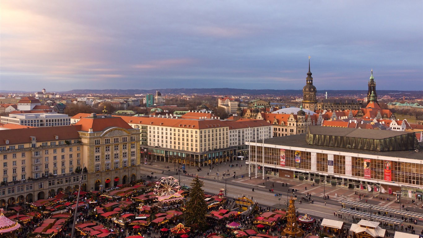 Alemania Dresden fondos de pantalla HD paisaje de la ciudad #11 - 1366x768