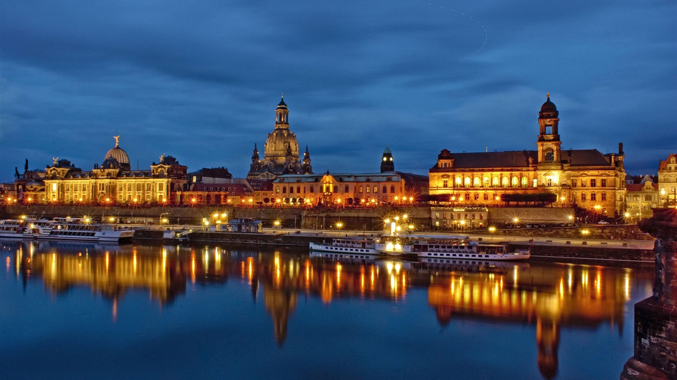 HD обои городской пейзаж Германия Дрезден #15 - 1366x768
