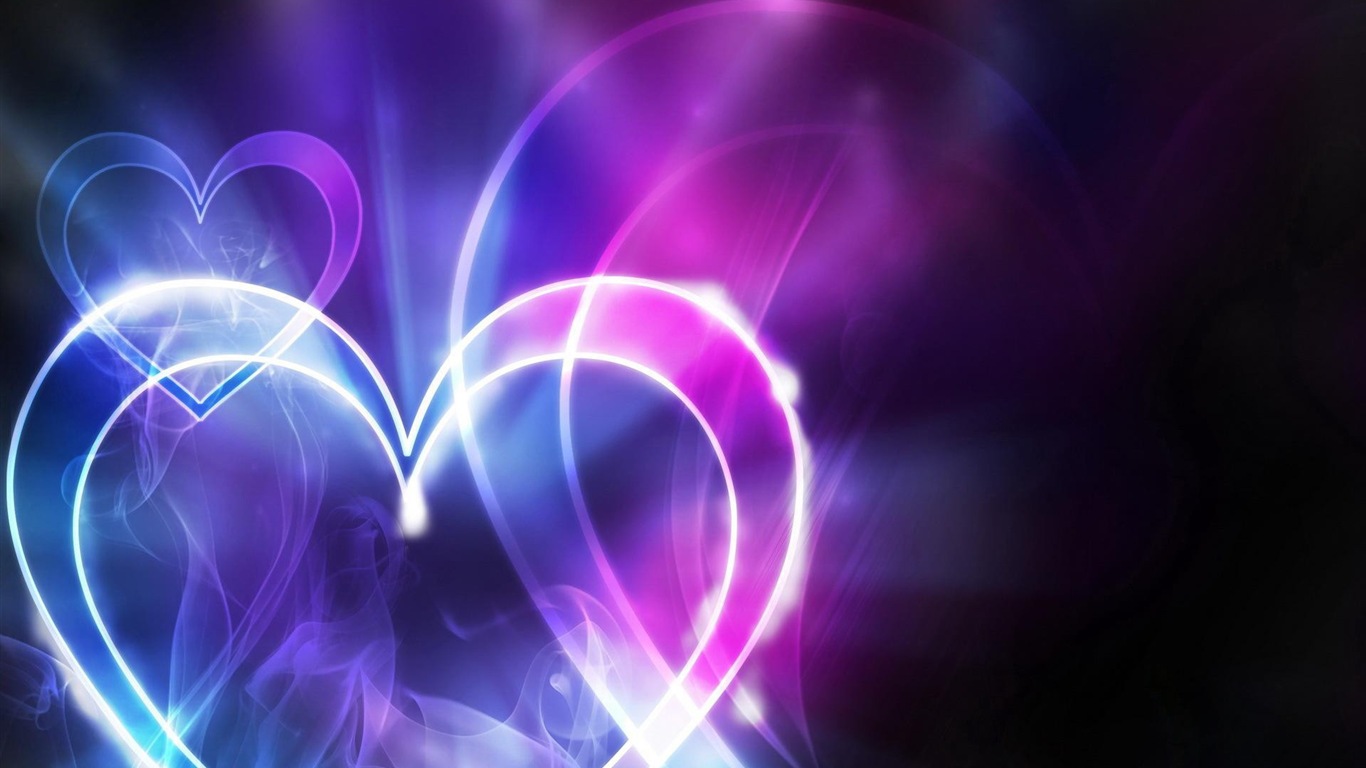 Тема любви, творческих HD обои форме сердца #8 - 1366x768