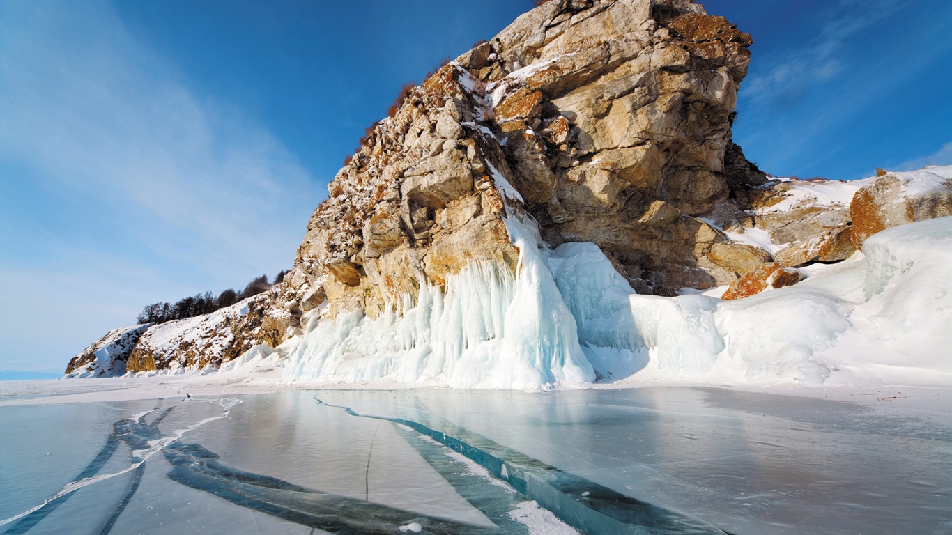 Lake Baikal in Russia, scenery HD wallpapers #3 - 1366x768