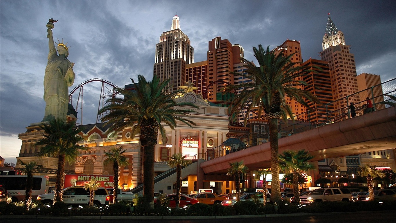 Belle nuit à Las Vegas fonds d'écran HD #8 - 1366x768