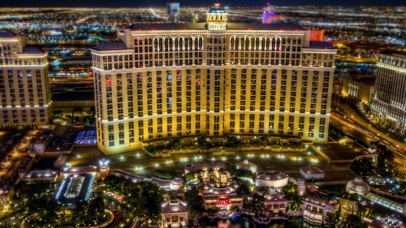 Belle nuit à Las Vegas fonds d'écran HD #18 - 1366x768