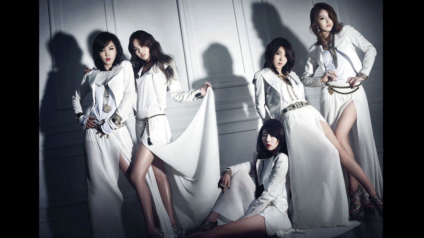 4Minute Korean music beautiful girls combination HD wallpapers #13 - 1366x768
