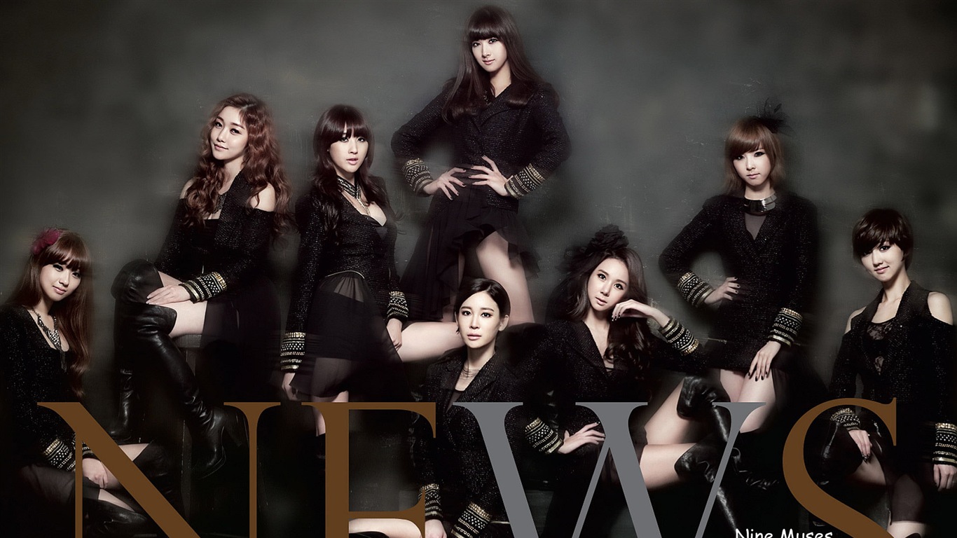 Korean Mädchen Gruppe Nine Muses HD Wallpaper #1 - 1366x768