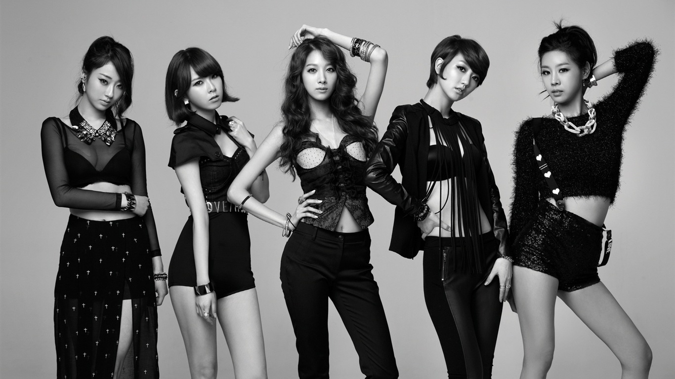 Корейский группа девушка Девять муз HD обои #4 - 1366x768