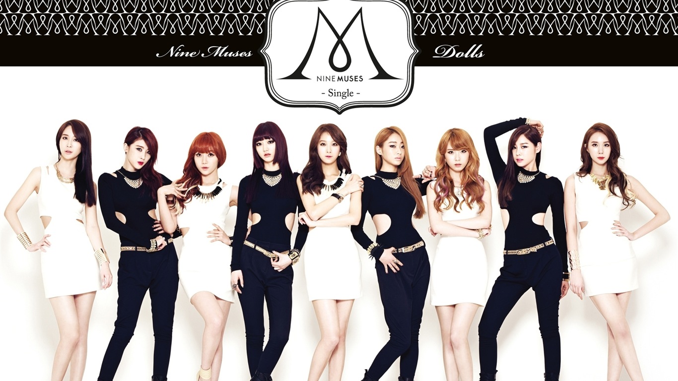 Korean Girl skupina Nine Múzy HD tapety na plochu #15 - 1366x768