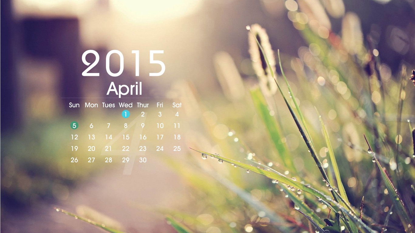 Календарь 2015 HD обои #1 - 1366x768
