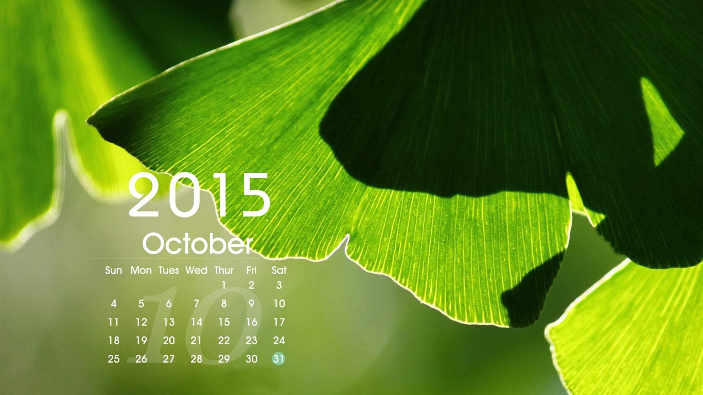 Kalendář 2015 HD tapety na plochu #15 - 1366x768