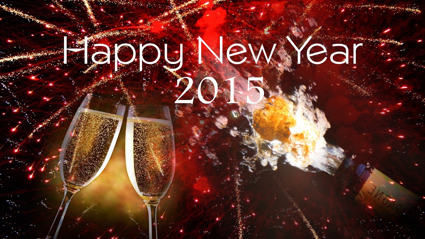 2015 New Year theme HD wallpapers (2) #4 - 1366x768