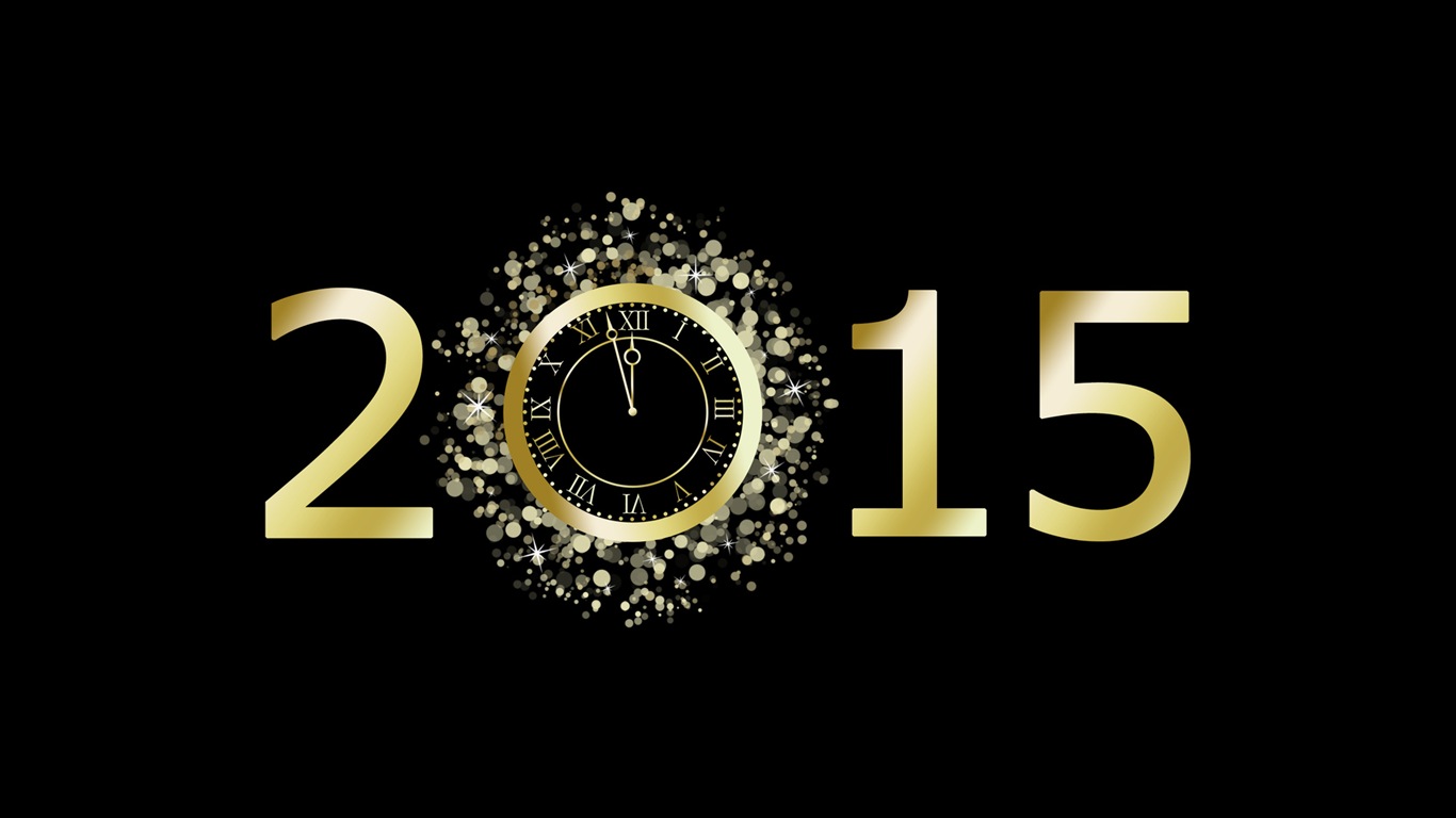 Nouvel An 2015 fonds d'écran thème HD (2) #12 - 1366x768