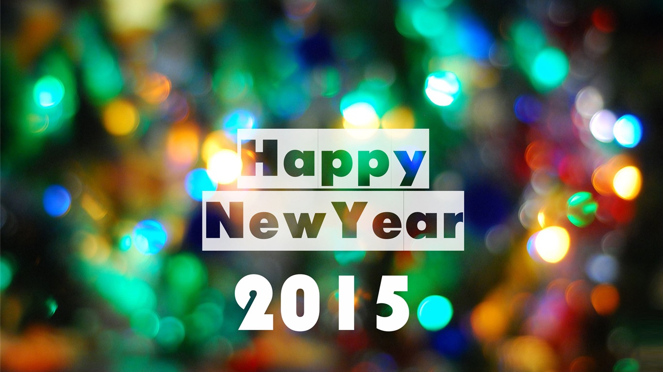 2015 Новый год тема HD обои (2) #14 - 1366x768