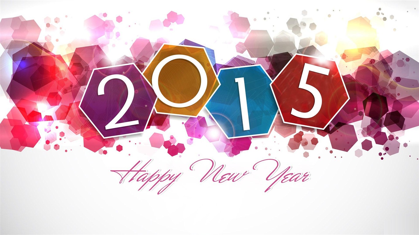 2015 Новый год тема HD обои (2) #17 - 1366x768