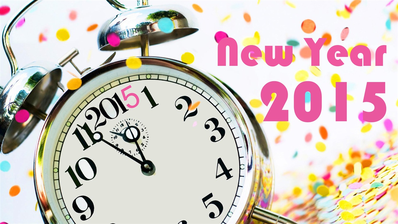 2015 Новый год тема HD обои (2) #19 - 1366x768