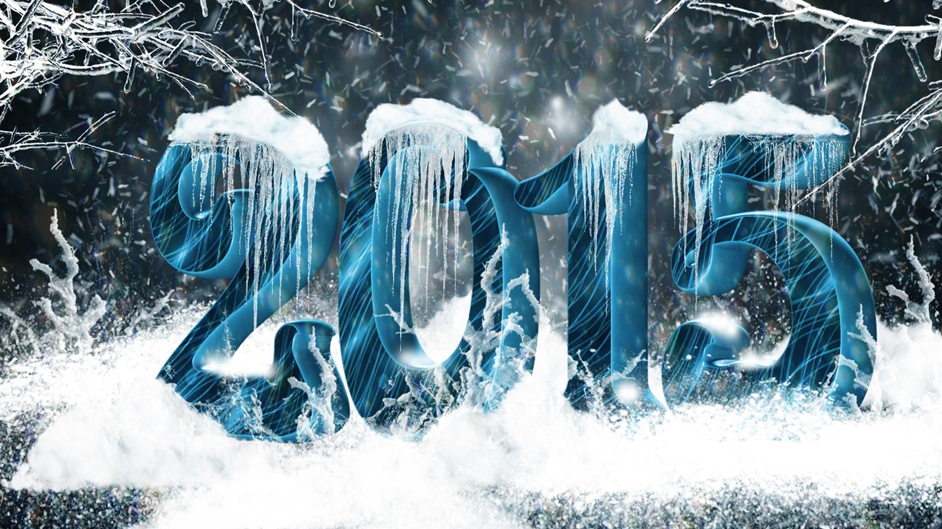 2015 Новый год тема HD обои (2) #20 - 1366x768