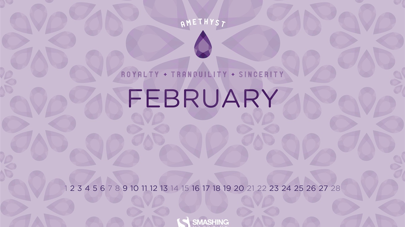 February 2015 Calendar wallpaper (2) #2 - 1366x768