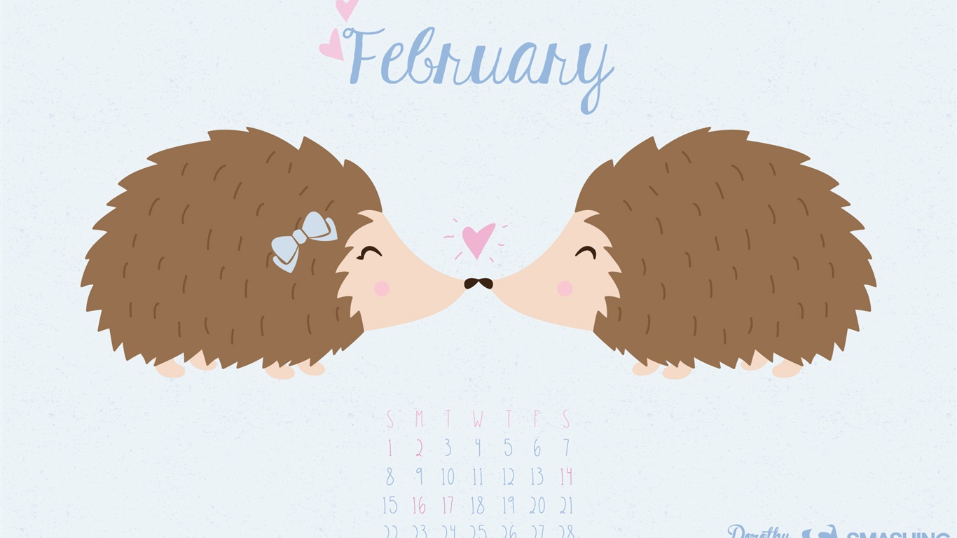 February 2015 Calendar wallpaper (2) #9 - 1366x768