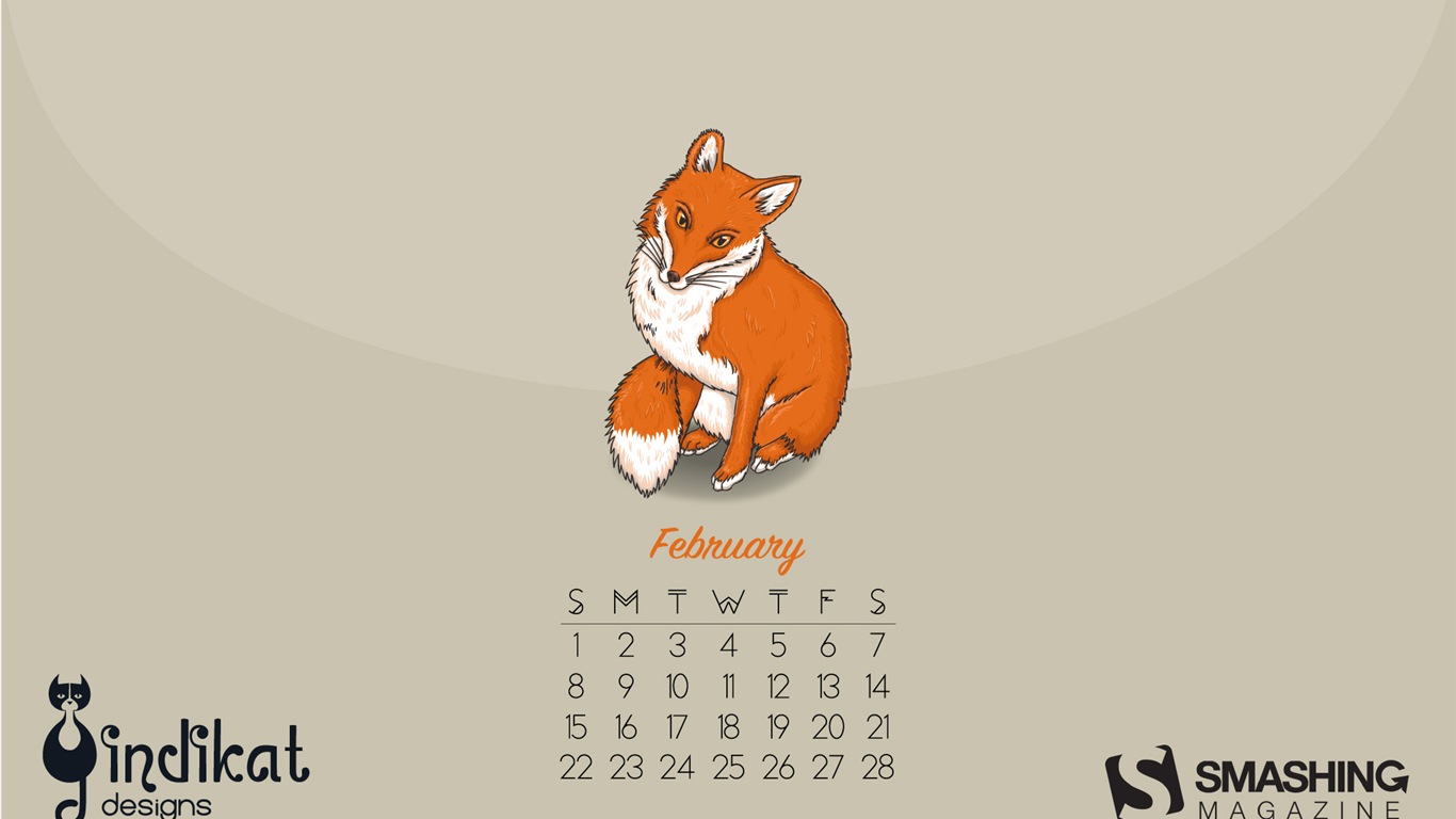 February 2015 Calendar wallpaper (2) #10 - 1366x768