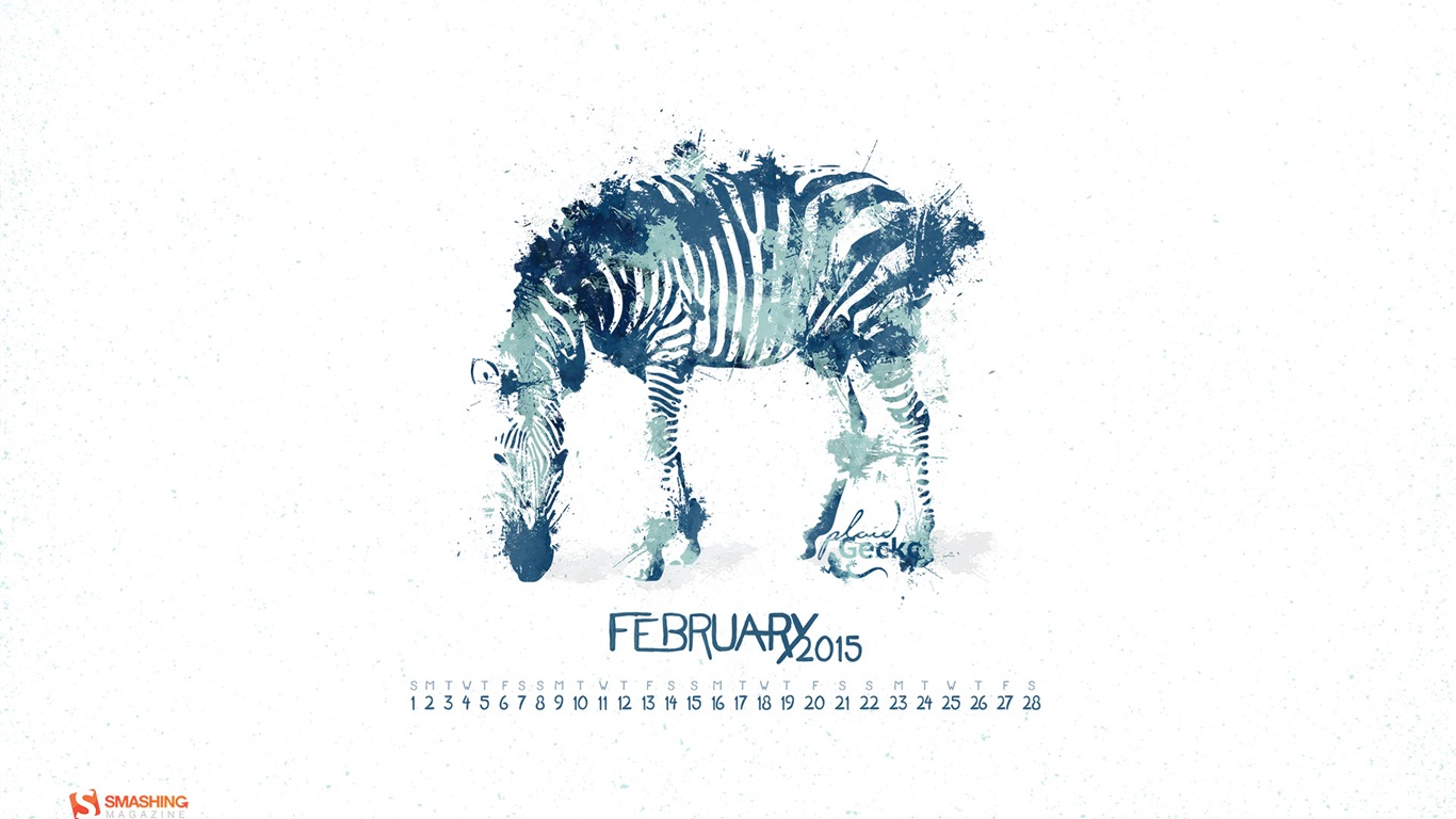 February 2015 Calendar wallpaper (2) #14 - 1366x768