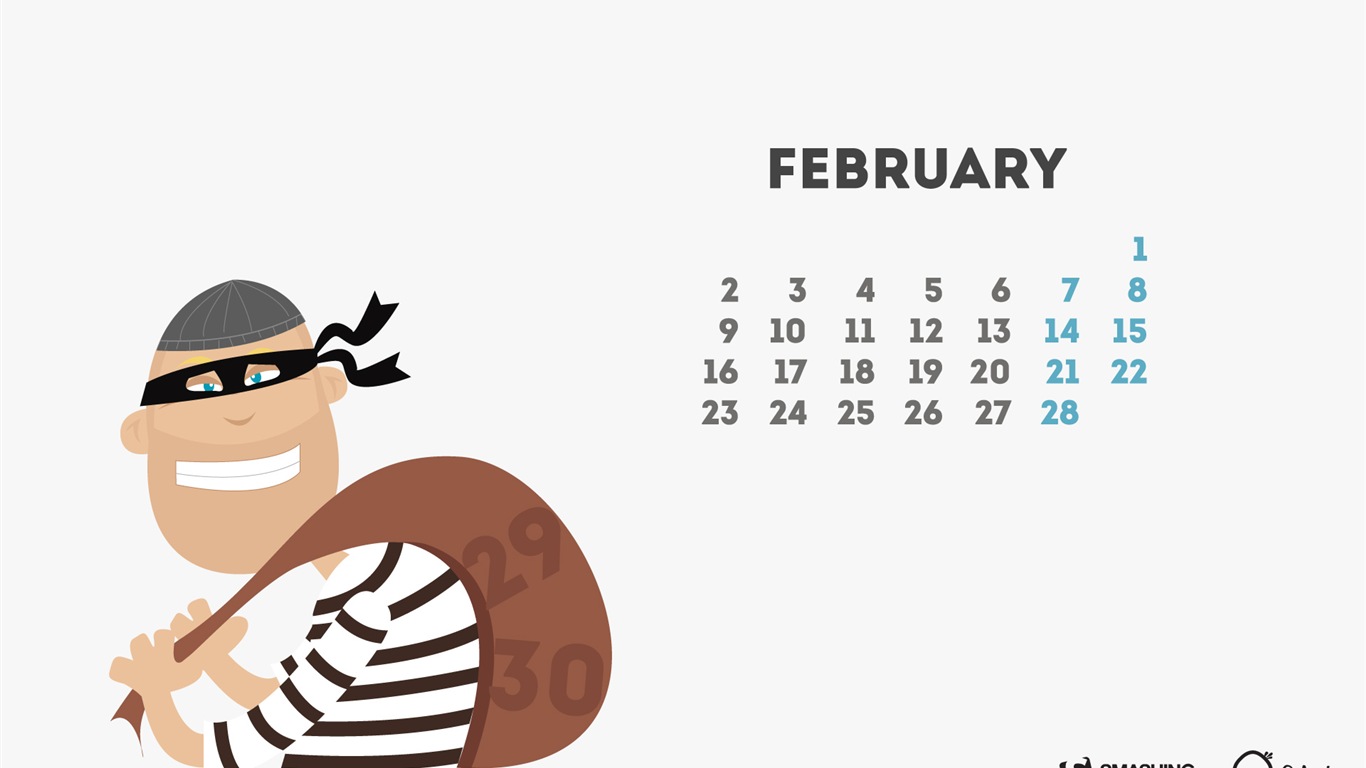 February 2015 Calendar wallpaper (2) #18 - 1366x768