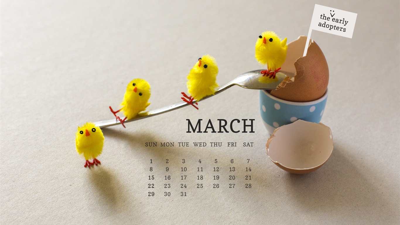 March 2015 Calendar wallpaper (2) #5 - 1366x768