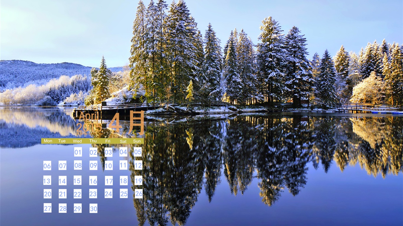 April 2015 calendar wallpaper (2) #1 - 1366x768