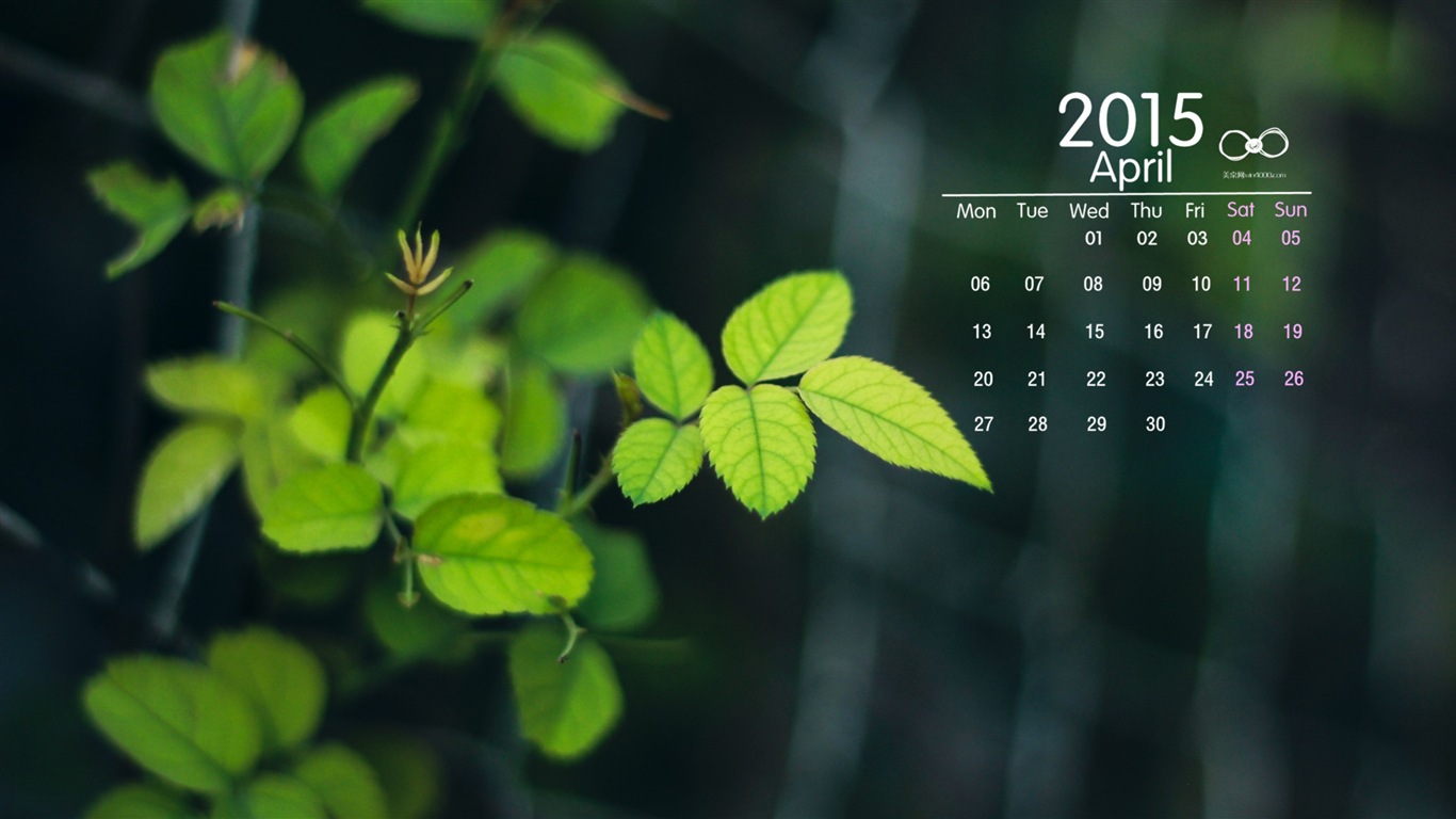 Dubna 2015 kalendář tapety (2) #14 - 1366x768