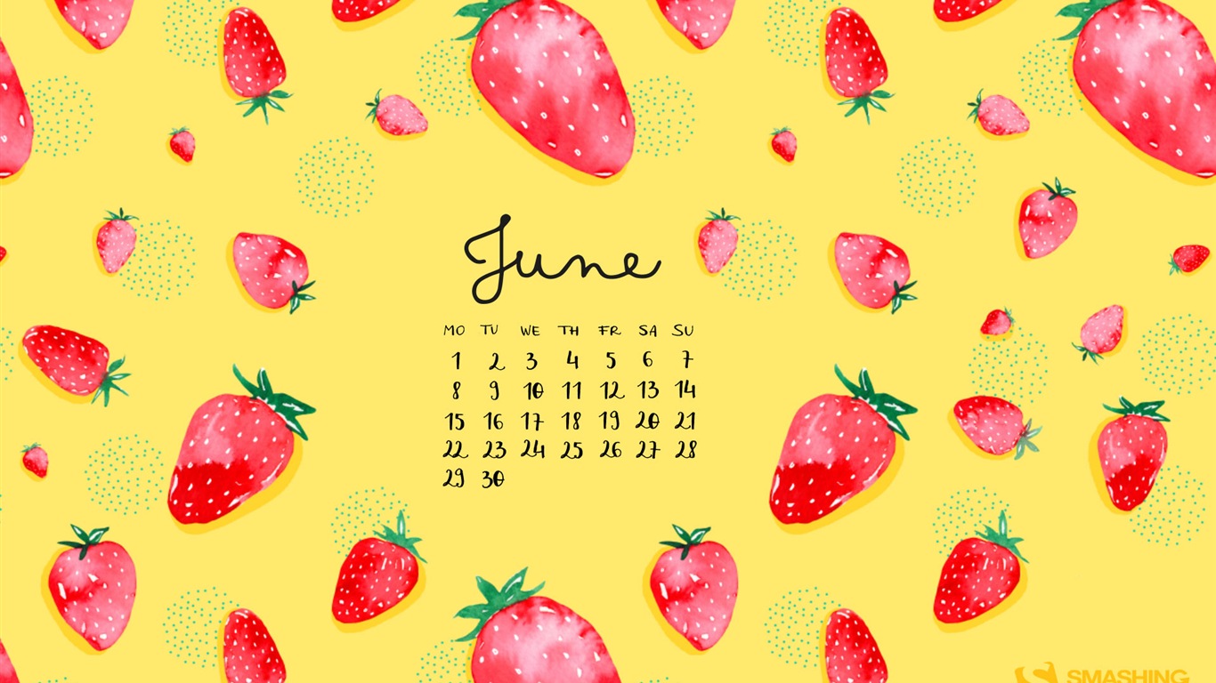 Juni 2015 Kalender Wallpaper (2) #17 - 1366x768