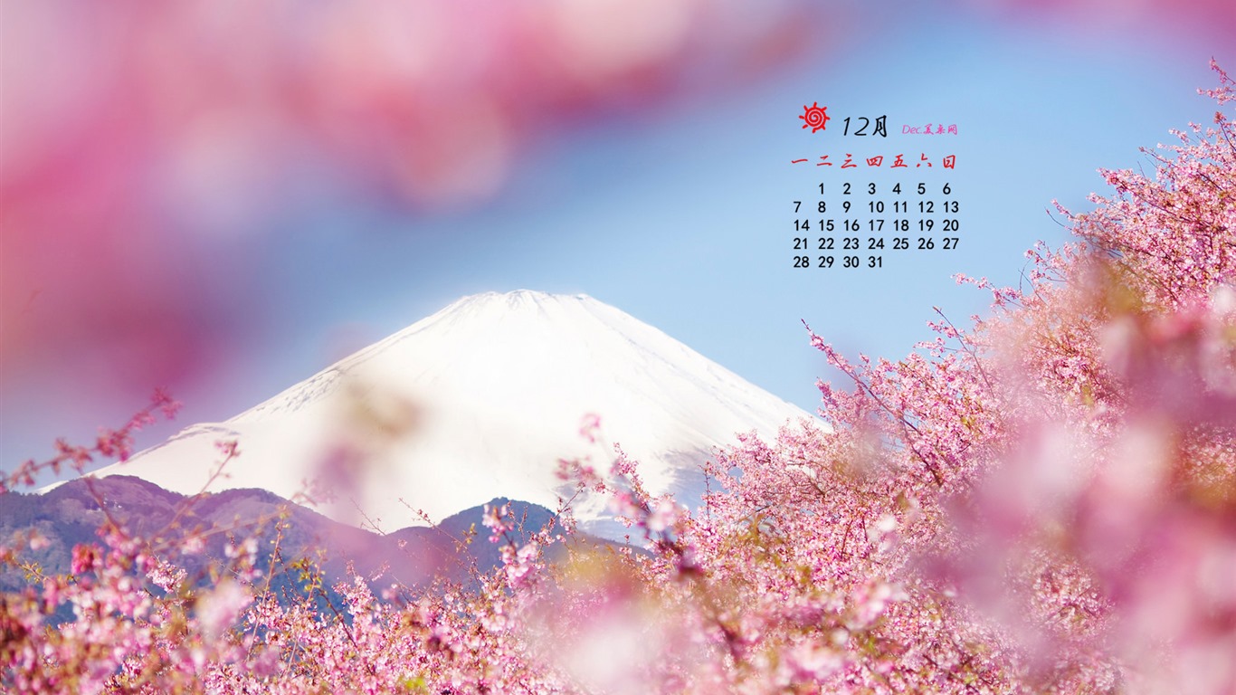 2015年12月 月历壁纸(一)6 - 1366x768