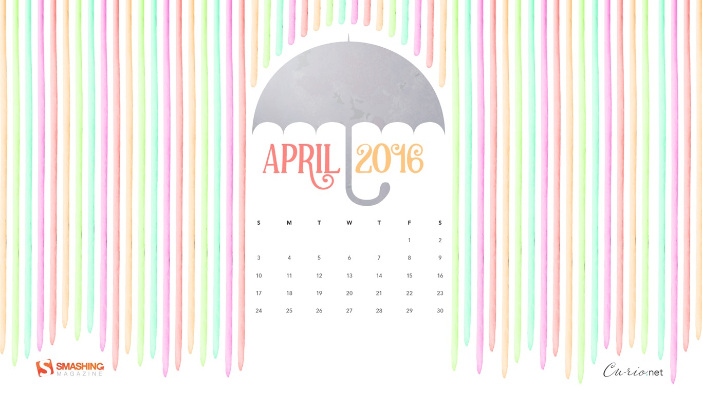 April 2016 calendar wallpaper (2) #20 - 1366x768