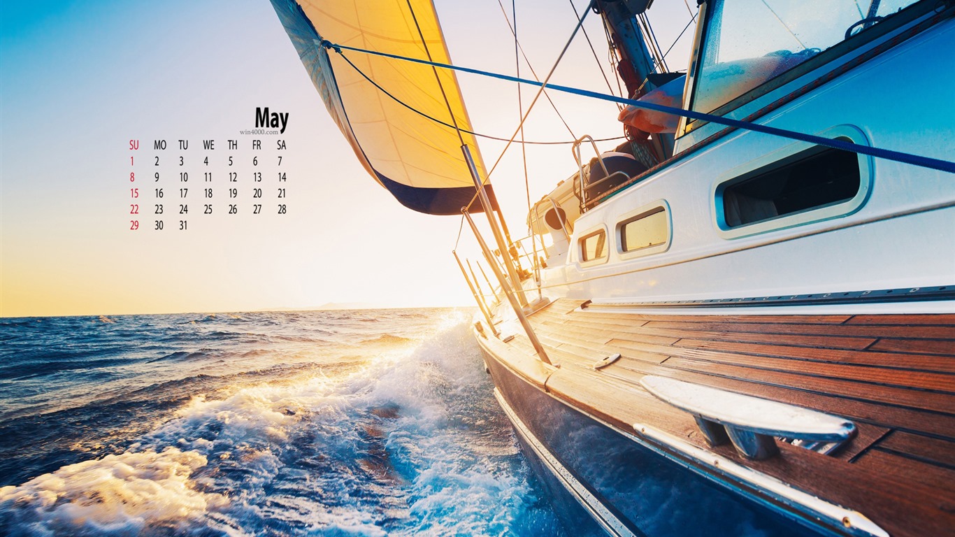 Май 2016 календарь обои (1) #3 - 1366x768