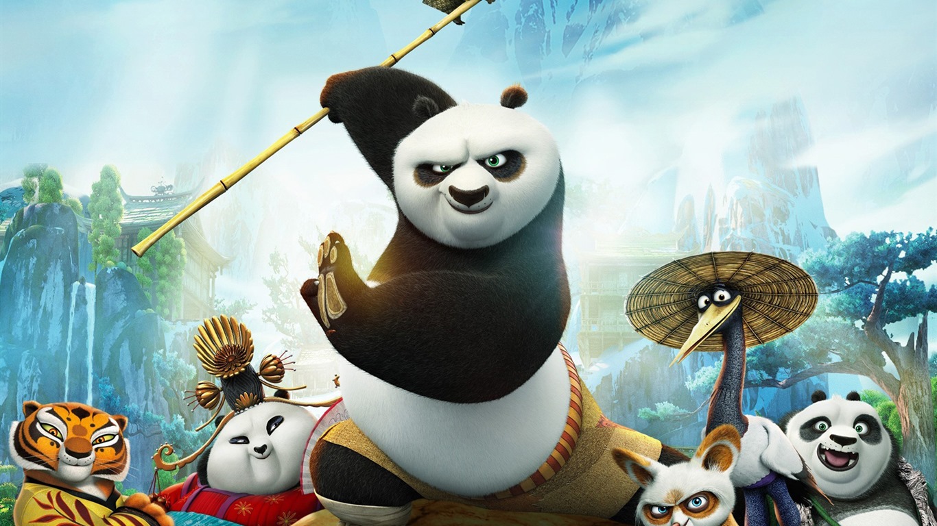 Kung Fu Panda 3, fondos de pantalla de alta definición de películas #1 - 1366x768