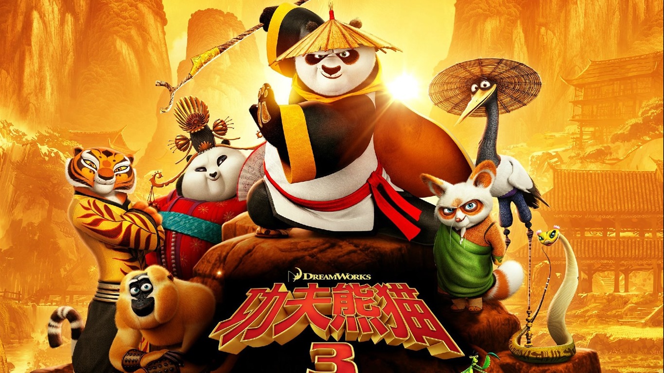 Kung Fu Panda 3, fondos de pantalla de alta definición de películas #6 - 1366x768