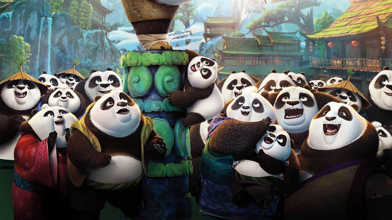 Kung Fu Panda 3, HD movie wallpapers #7 - 1366x768