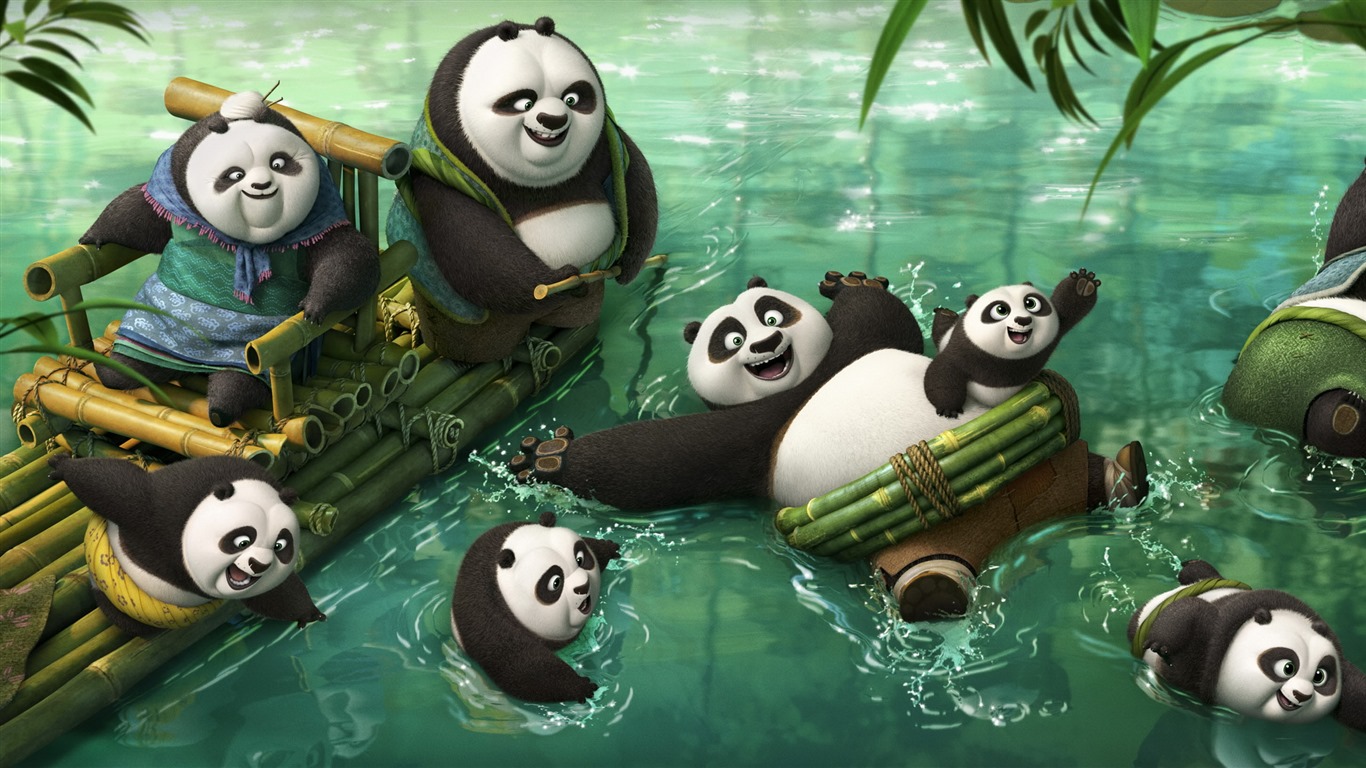 Kung Fu Panda 3, HD film tapety na plochu #9 - 1366x768