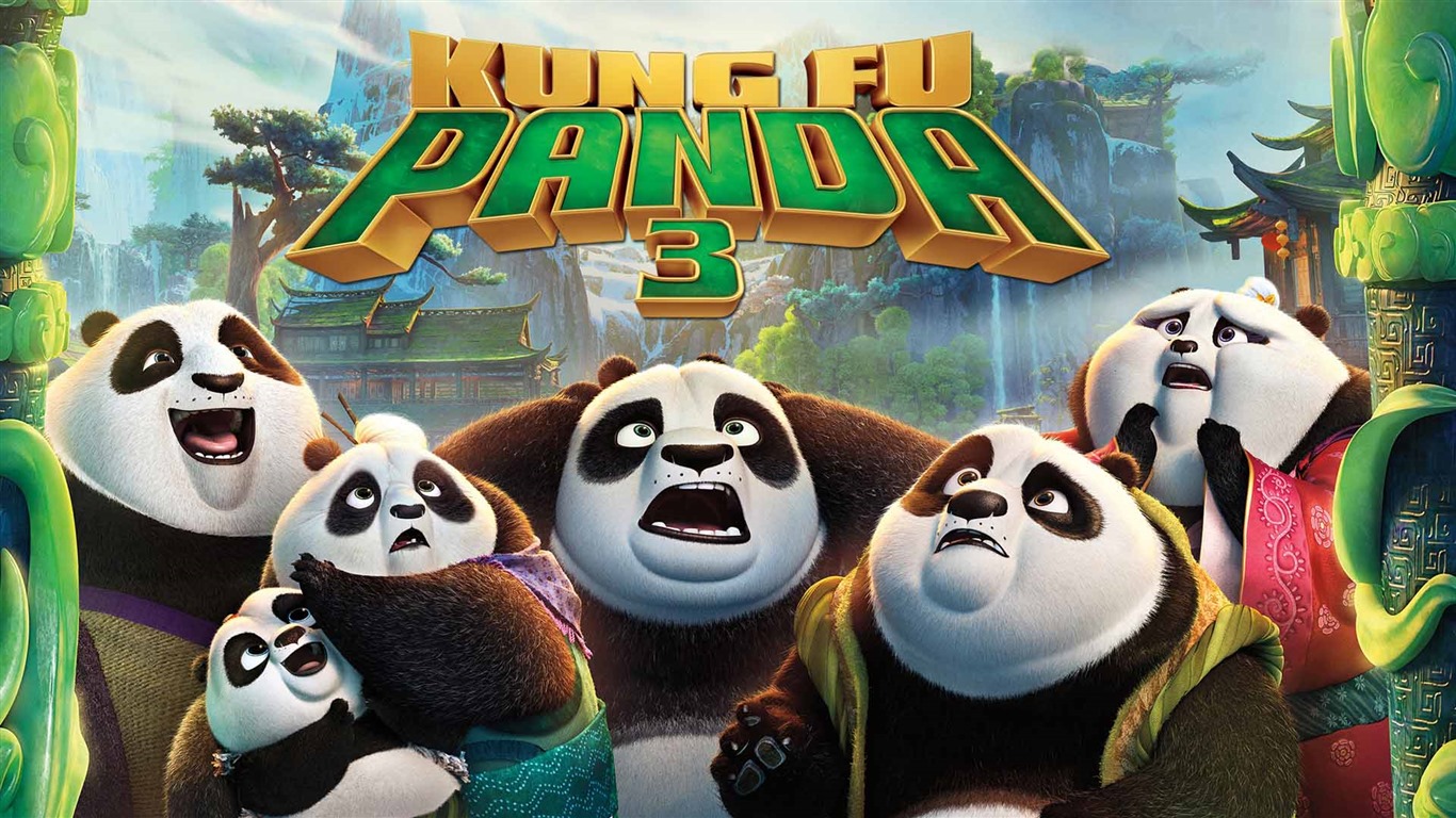 Kung Fu Panda 3, HD film tapety na plochu #16 - 1366x768