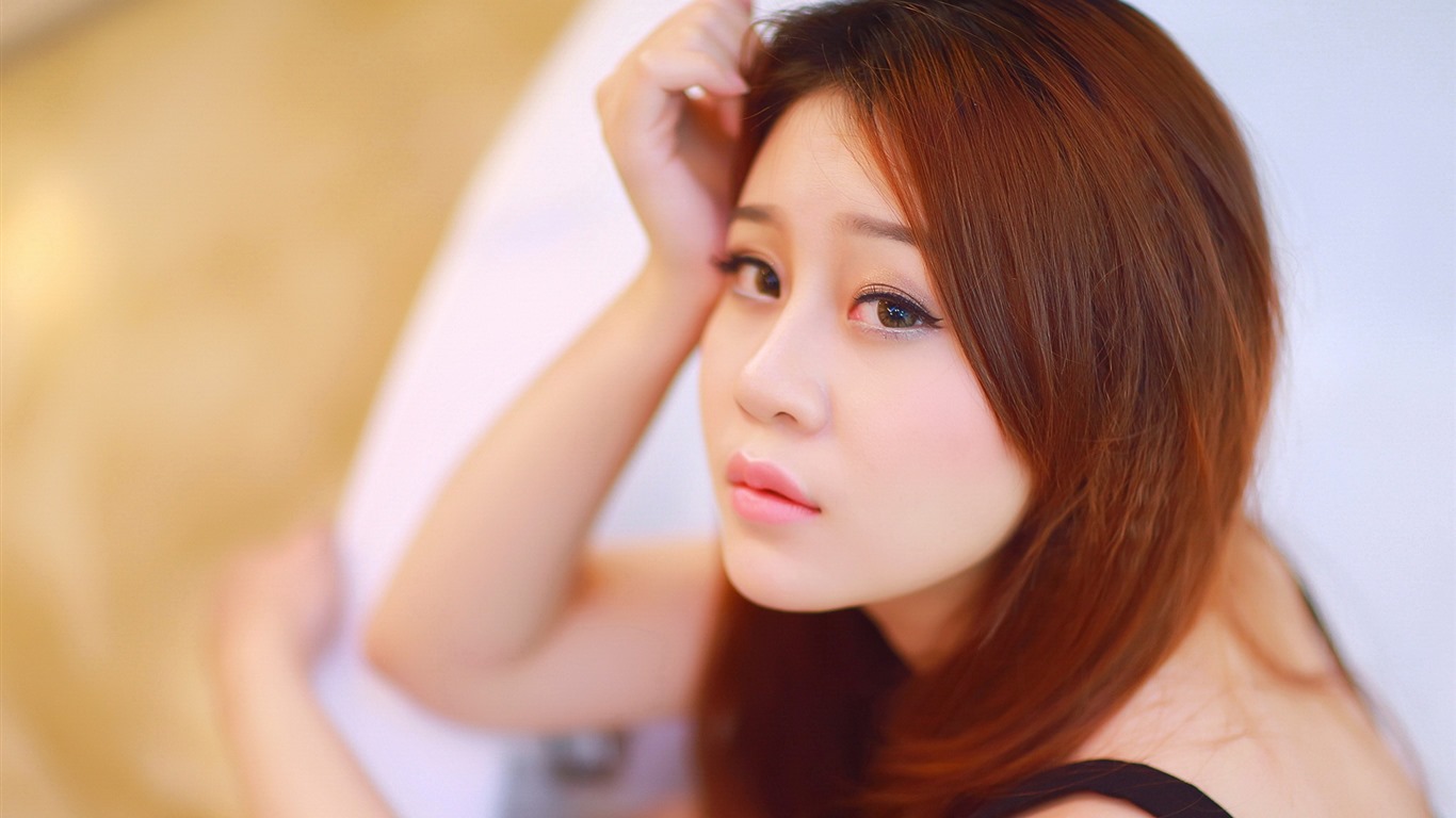 순수하고 사랑스러운 젊은 아시아 여자의 HD 월페이퍼 컬렉션 (1) #34 - 1366x768