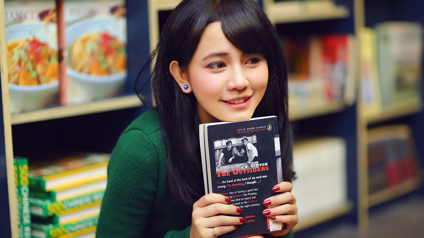 순수하고 사랑스러운 젊은 아시아 여자의 HD 월페이퍼 컬렉션 (1) #39 - 1366x768