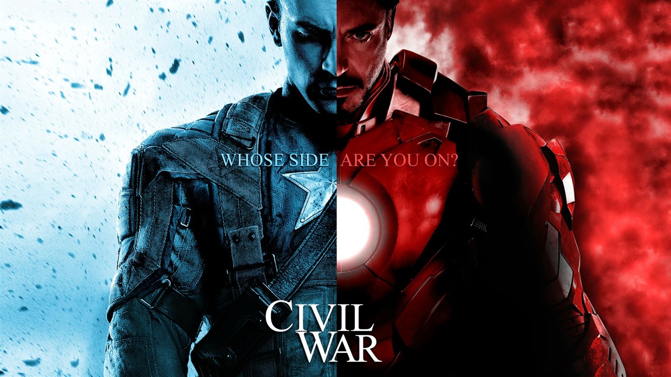 Капитан Америка: Гражданская война, обои для рабочего стола кино HD #8 - 1366x768