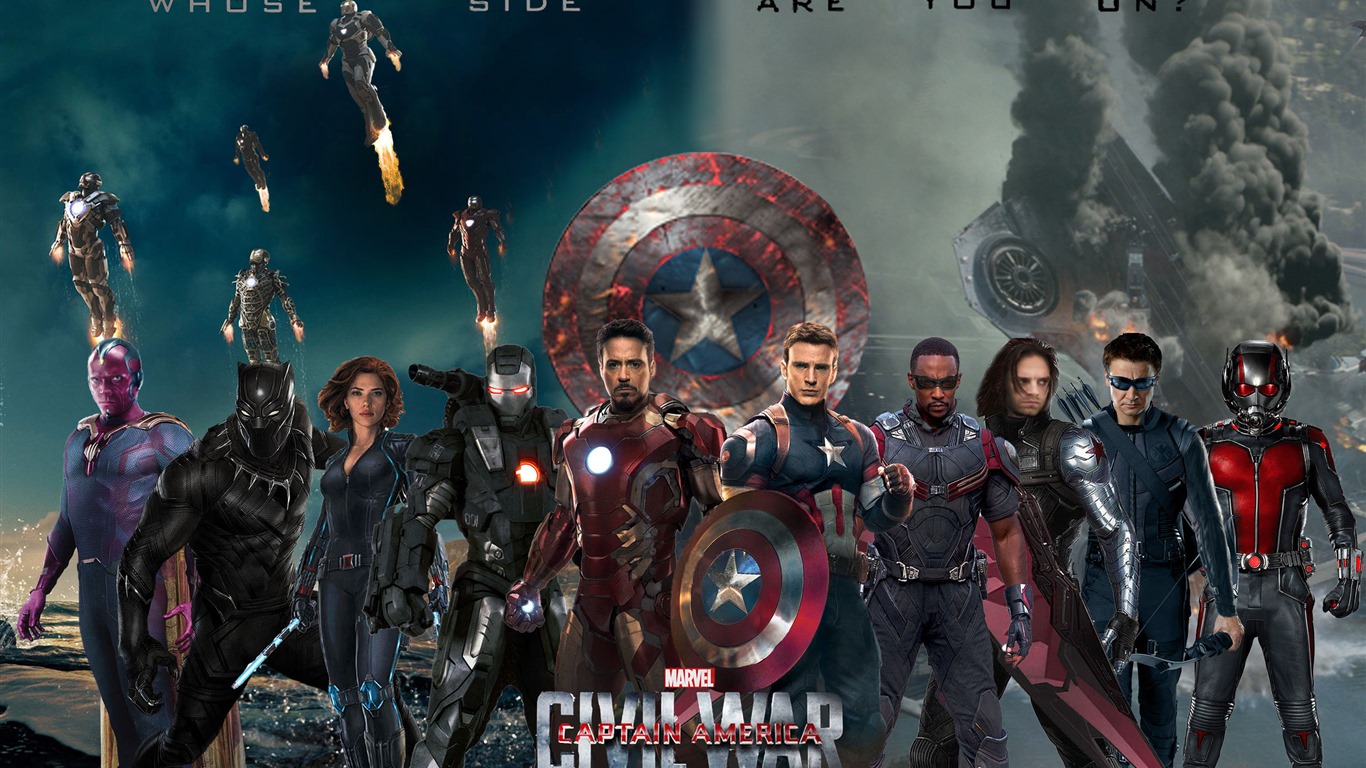 Captain America: Civil War, films HD fonds d'écran #11 - 1366x768