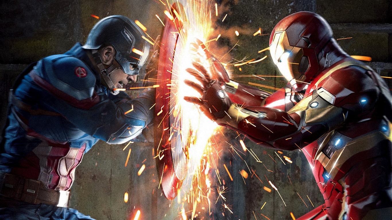 Капитан Америка: Гражданская война, обои для рабочего стола кино HD #13 - 1366x768