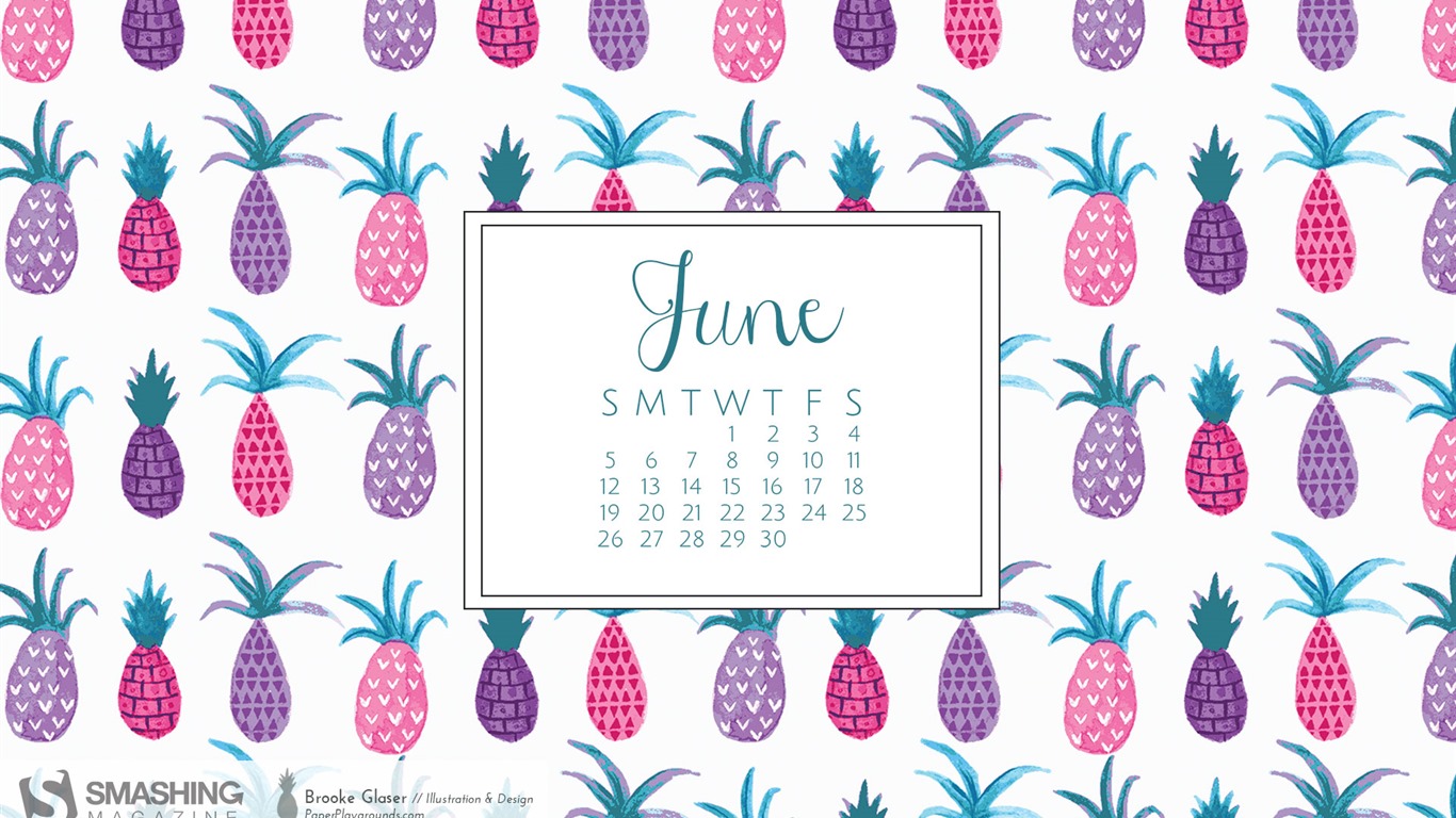 June 2016 calendar wallpaper (2) #15 - 1366x768