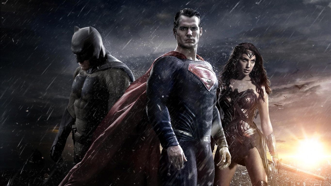 фильм HD обои Рассвет Справедливости, 2016: Бэтмен против Супермена #14 - 1366x768