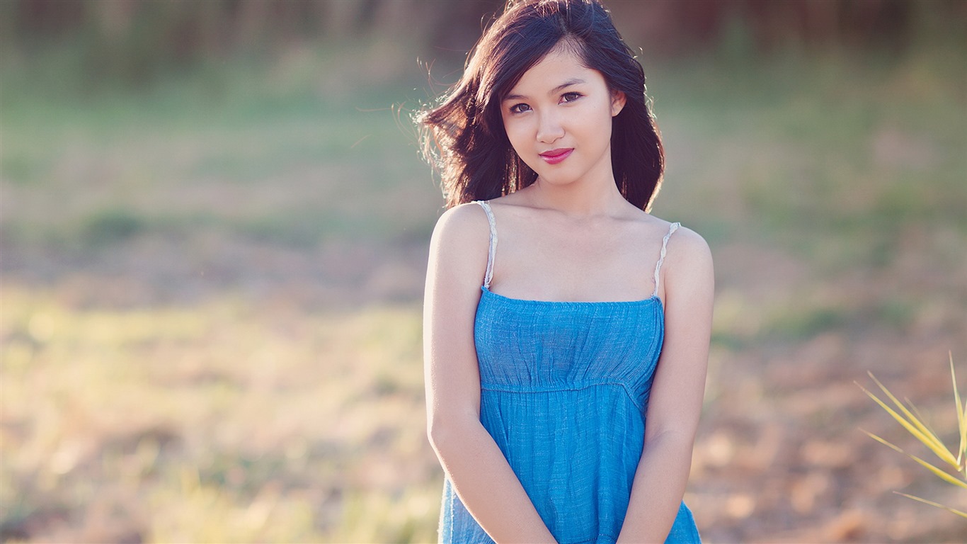 순수하고 사랑스러운 젊은 아시아 여자의 HD 월페이퍼 컬렉션 (2) #6 - 1366x768
