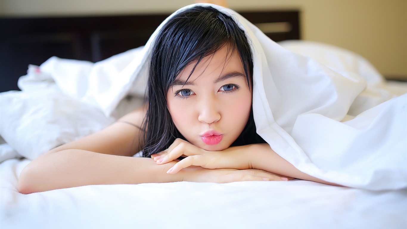 순수하고 사랑스러운 젊은 아시아 여자의 HD 월페이퍼 컬렉션 (2) #10 - 1366x768
