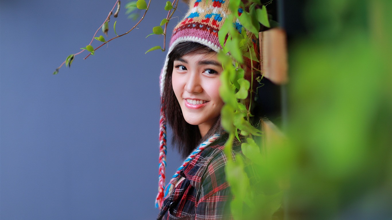 순수하고 사랑스러운 젊은 아시아 여자의 HD 월페이퍼 컬렉션 (2) #16 - 1366x768