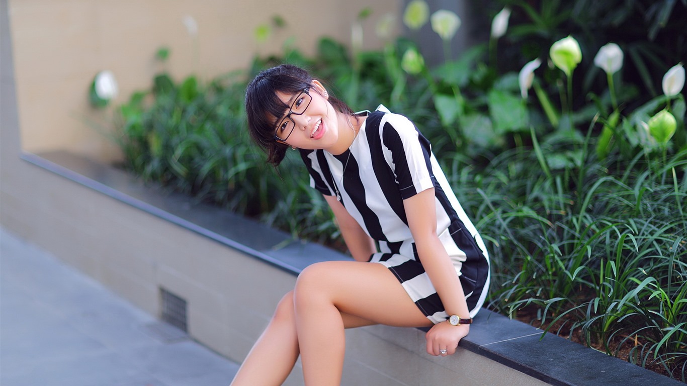Reine und schöne junge asiatische Mädchen HD-Wallpaper  Kollektion (2) #20 - 1366x768