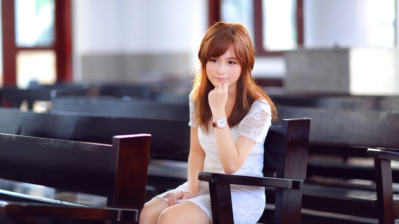 Pure and lovely young Asian girl HD wallpapers collection (2) #37 - 1366x768