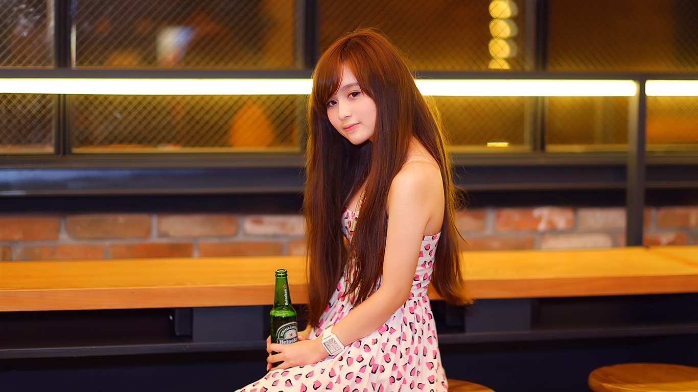 Reine und schöne junge asiatische Mädchen HD-Wallpaper  Kollektion (2) #39 - 1366x768